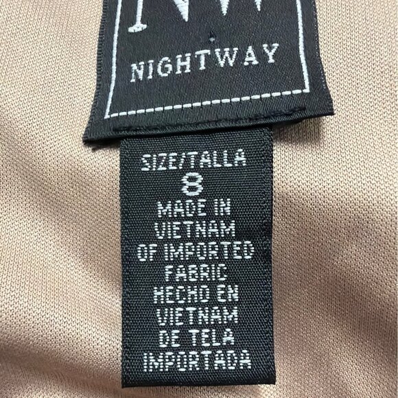 Nightway Womens Black Sequin Embellished Halter Jumpsuit Mesh Overlay Size 8 - Picture 8 of 10